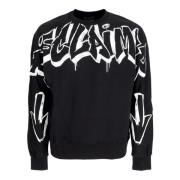 Disclaimer Logo Crewneck Sweatshirt Svart/Vit Black, Herr