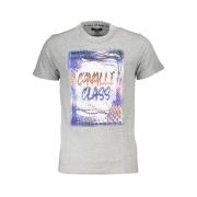 Cavalli Class Grå Bomull Tryckt Logotyp T-shirt Gray, Herr