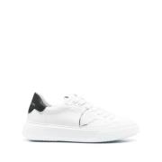 Philippe Model Låga Temple Sneakers i Svart/Vit White, Dam