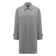 Boggi Milano B Travel Pea Coat I Teknisk Ull Gray, Herr