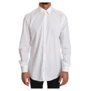 Dolce & Gabbana Elegant Slim Fit Skjorta White, Herr