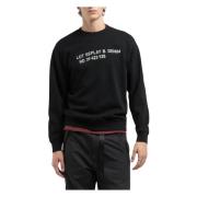 Replay Regular Fit Bomullssweatshirt med Framtryck Black, Herr