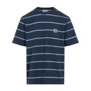 Carhartt Wip Aiken Stripe Ficka T-shirt Blue, Herr