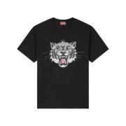 Kenzo Happy Tiger T-shirt och Polo Svart Black, Herr