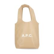 A.p.c. Beige Eco Läder Axelväska Kvinna Beige, Dam