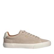 Hugo Boss Beige Mocka Lågtop Sneakers Snörning Beige, Herr