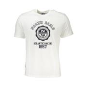 North Sails Bomull Logo Print Kortärmad T-shirt White, Herr