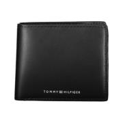 Tommy Hilfiger Elegant svart läderplånbok för män Black, Herr