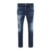 Dsquared2 Stretch Denim Skater Jeans Blue, Herr