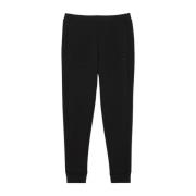 Lacoste Svarta Jersey Sweatpants Minimalistisk Design Black, Herr