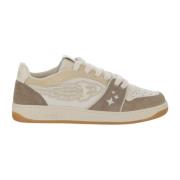 Enterprise Japan Röda Läder Rocket Sneakers Beige, Herr