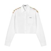 Versace Vit Skjorta med Medusa Head Motif White, Dam