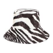 Max Mara Zebra Bucket Hat Multicolor, Dam