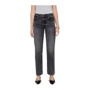 Anine Bing Kate Straight Leg Jeans Gray, Dam