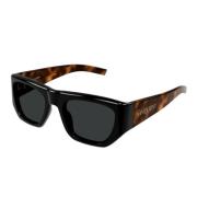 Saint Laurent Vintage Rundade Glasögon Black, Unisex