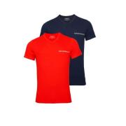 Emporio Armani Herr V-ringad Bomull T-shirt Paket Multicolor, Herr