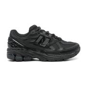 New Balance Svarta Mesh Sneakers Snörning Logo Black, Dam