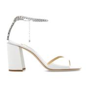 Jimmy Choo ‘Saeda’ plattformsandaler i satin White, Dam