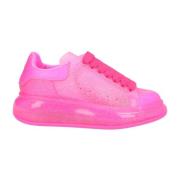 Alexander McQueen Glitter Sneakers med Perforerad Detalj Pink, Dam