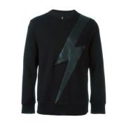 Neil Barrett Flash Design Sweatshirt Black, Herr