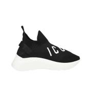 Dsquared2 Logo Sneakers med Perforerad Detalj Black, Dam