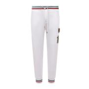 Dolce & Gabbana Logo Sweatpants med Liten Logodetalj White, Herr