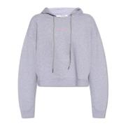 Stella McCartney Hoodie Sweatshirt med Dragsko Huva Gray, Dam