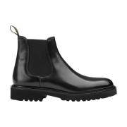 Doucal's Herr läder beatles ankel boot | svart Black, Herr