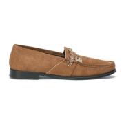 Dolce & Gabbana Mocka Loafers med Logotyp Charm Detalj Brown, Herr