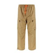 Moncler Nylon Cargo Byxor med Dragsko i Midjan Beige, Herr