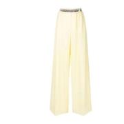 Stella McCartney Logo Ull Bred Ben Byxor Yellow, Dam