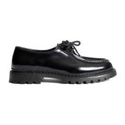 Saint Laurent Läder Derbies Patent Snörskor Män Black, Herr