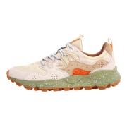 Flower Mountain Yamano Suede/Canvas Sneakers i Milk-Beige Multicolor, ...