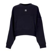 Adidas Svart Crewneck Fleece Sweatshirt Essentials Black, Dam