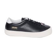 Kenzo Lädersneakers med perforerad detalj Black, Herr