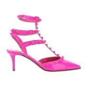 Valentino Garavani Studded Läderpumps Dam Skor Pink, Dam