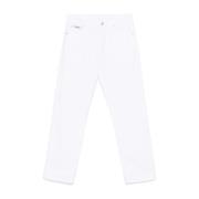 Moschino Vit Knappflyg Jeans White, Herr