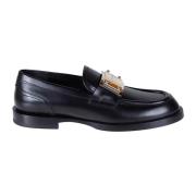 Dolce & Gabbana Läder Loafers med Top Logo Plaque Black, Herr