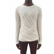 Rick Owens Dubbel Långärmad T-shirt Natur Ecru Beige, Herr