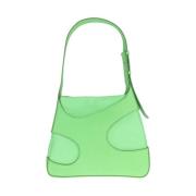 Salvatore Ferragamo Cut Out Leather Shoulder Bag Green, Dam