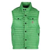 Moncler Stilig Puffer Vest för Män Green, Herr