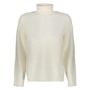 Dondup Räfflad Ull Turtleneck Sweater White, Herr