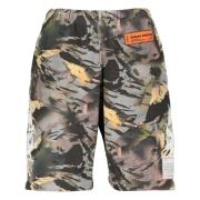 Heron Preston Tryckta Fleece Shorts Multicolor, Herr