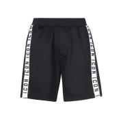 Dsquared2 Kontrastrand Fleece Shorts Black, Herr