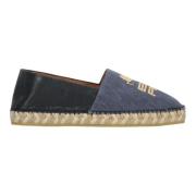 Etro Denim espadriller med läderinsatser Blue, Dam