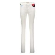 Emilio Pucci Tryckta Insatser Jeans med Logodetalj White, Dam