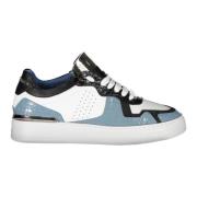 Philipp Plein Krokoprint Låga Sneakers Blue, Herr