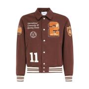 Les Deux Ull Bomberjacka med Patches Brown, Herr