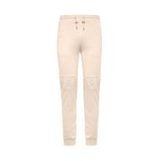 Balmain Bomull Track-Pants med Elastiska Manschetter Beige, Herr