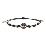 Alexander McQueen Armband med Logohänge Black, Dam